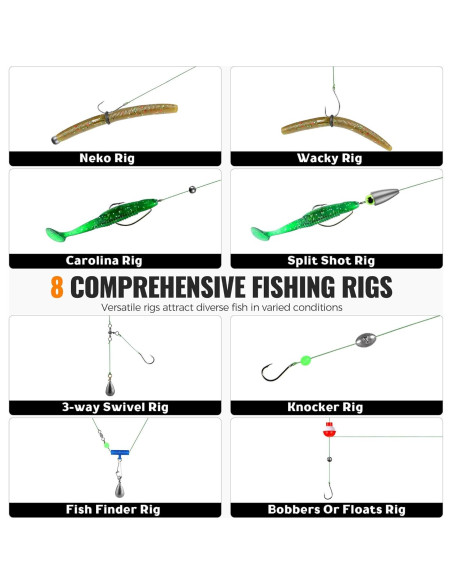 Kit de Accesorios de Pesca PLUSINNO 253pcs con Caja Organizada