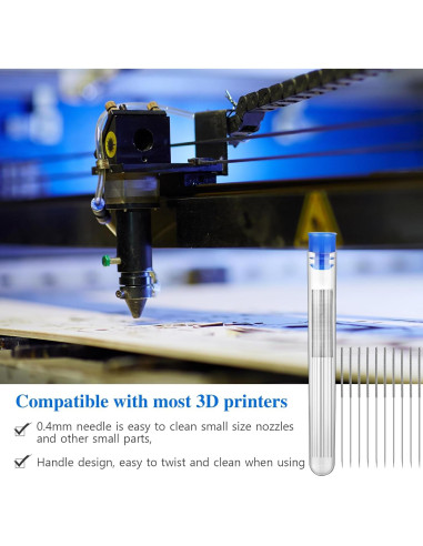 120 Agujas de Limpieza para Boquillas de Impresora 3D