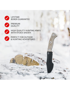 Cuchillo Fijo BKER PLUS Mini Tracker 2.0 con Funda Kydex 2