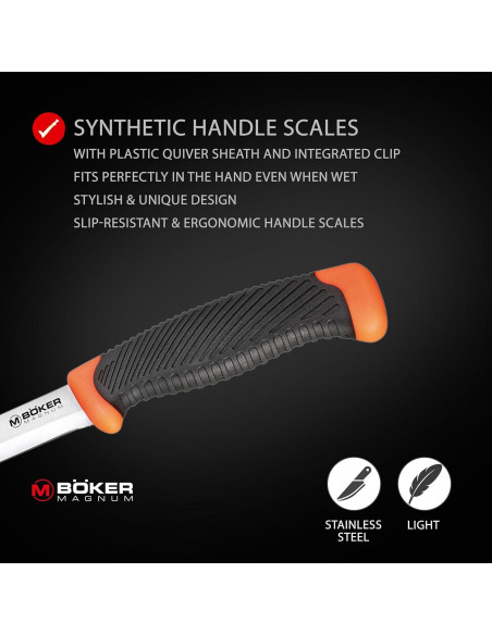 Cuchillo EDC Boker Magnum Falun Naranja 9.98 cm Fijo Cuchillo EDC Boker Magnum Falun Naranja 9.98 cm Fijo