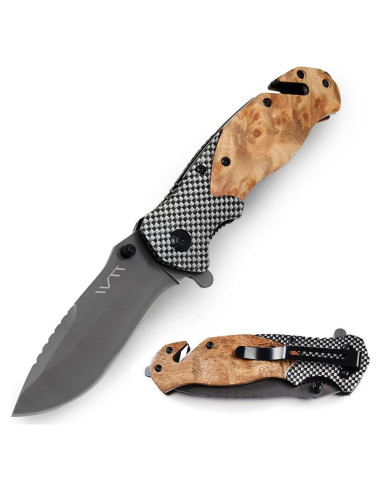 Cuchillo Plegable BGT de Caza con Cortador y Destornillador