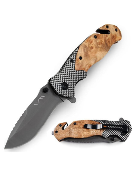 Cuchillo Plegable BGT de Caza con Cortador y Destornillador