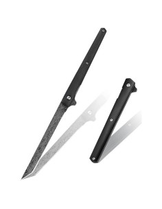 Cuchillo de bolsillo Kitory SK07TBL, plegable, acero inoxidable 9.65 cm