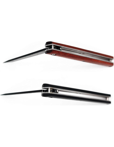 Cuchillo de bolsillo Kitory SK07TBL, plegable, acero inoxidable 9.65 cm