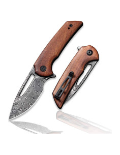 Cuchillo Plegable CIVIVI Odium Damasco 6.73 cm Mango Madera