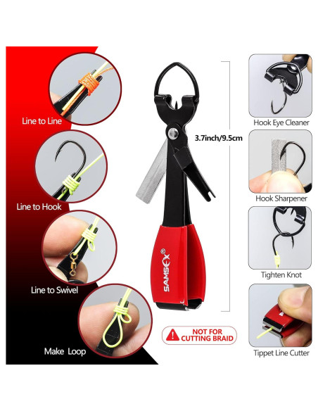 Herramienta para Atar Nudos SAMSFX 4 en 1 con Cortador y Zinger