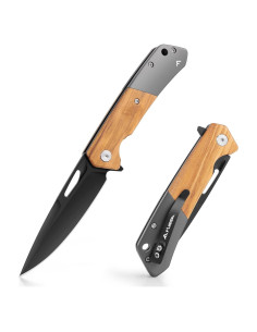 Cuchillo de bolsillo FLISSA plegable acero SANDVIK 14C28N 11.43 cm