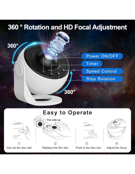 Proyector Galáctico MuliVid 13 en 1 Luz Nocturna 360 Proyector Galáctico MuliVid 13 en 1 Luz Nocturna 360