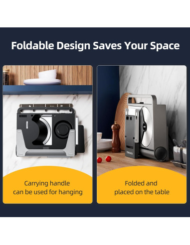 Cortadora de Carne Eléctrica TERUISI 200W Plegable 19cm