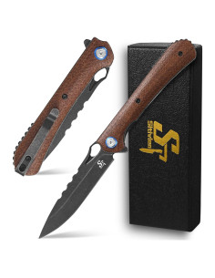 Cuchillo Plegable Sitivien ST145 Acero 14C28N Mango Micarta