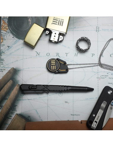 Cuchillo Utility WeKnife WE20021-1 Titanio Negro/Dorado