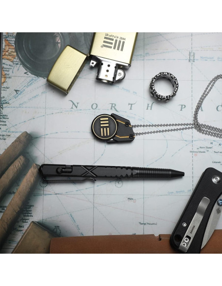 Cuchillo Utility WeKnife WE20021-1 Titanio Negro/Dorado