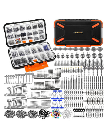 Kit de Pesca PLUSINNO 397pcs con Cebo y Accesorios
