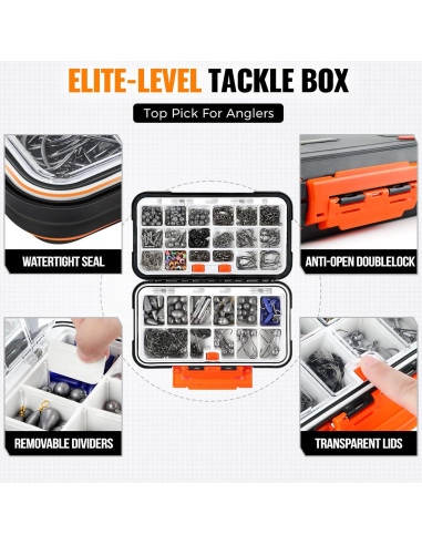 Kit de Pesca PLUSINNO 397pcs con Cebo y Accesorios