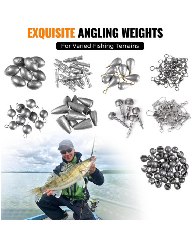 Kit de Pesca PLUSINNO 397pcs con Cebo y Accesorios