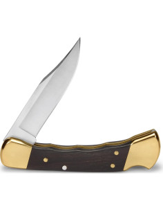 Cuchillo Plegable Buck 110FG con Ranuras para Dedos y Funda 2