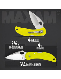 Cuchillo Plegable Maxam SKMXSALT33 para Agua Salada 19cm 2