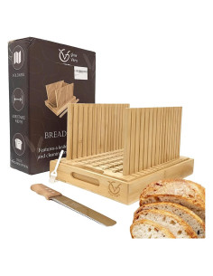 Cortador de Pan Ajustable Glowvera con Bandeja para Migas