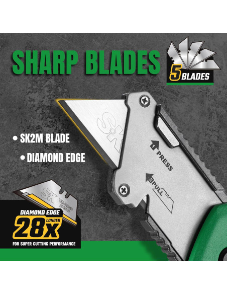 Cuchillo Utility Plegable SK con Cortador de Alambre y 4 Cuchillas