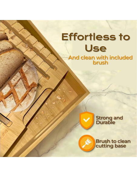 Cortador de Pan Ajustable Glowvera con Bandeja para Migas