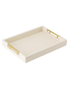 Bandeja Decorativa Grande Beige SYYSY 43.2x30.5cm con Mangos