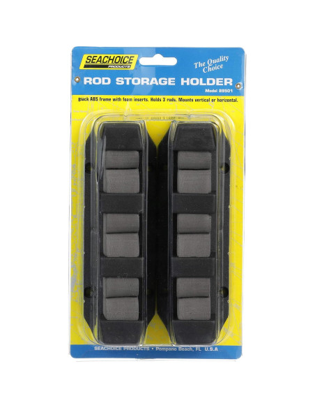 Soporte de Almacenamiento Seachoice para 3 Varas, ABS Negro