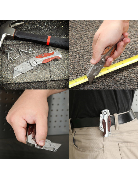 Cuchillo Utility Plegable Sheffield 12115 con Mango de Madera