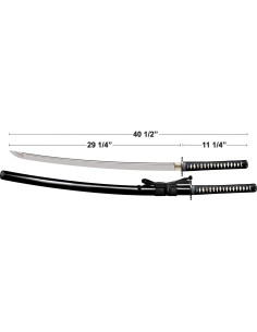 Katana Cold Steel Guerrero 88BKW, Hoja 74.3 cm, Mango Piel Raya 2