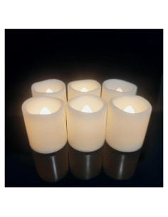 Paquete de 6 Velas Votivas LED Sin Llama Jingtech 3.81cm