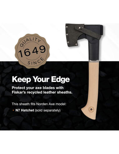 Funda de Hacha de Cuero Ecológico Fiskars 18.6x9.8cm