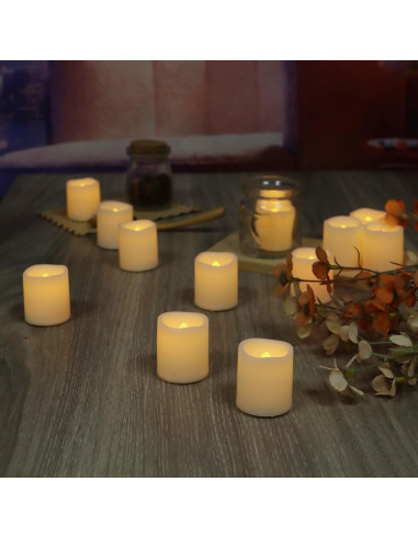 Paquete de 6 Velas Votivas LED Sin Llama Jingtech 3.81cm