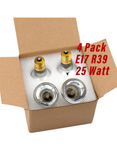 Paquete de 4 bombillas R39 E17 25W para lámparas de lava 2