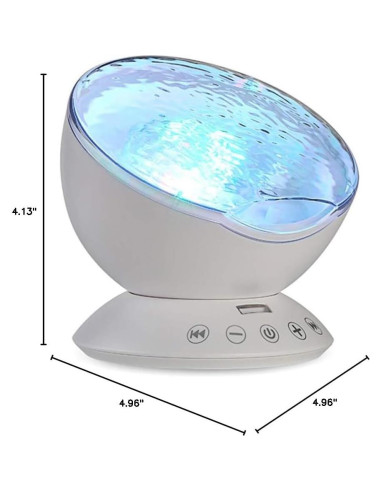 Proyector de Olas del Océano TOMNEW con Control Remoto LED