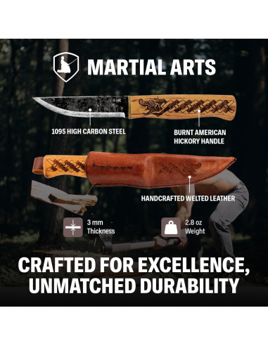 Cuchillo de hoja fija Condor Dragón Nórdico 9.7 cm Acero Carbono