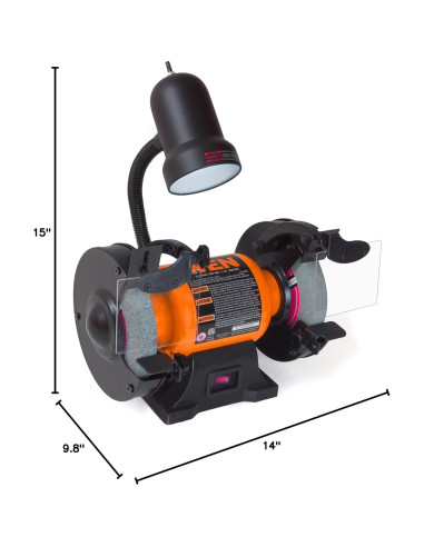 Amoladora de Banco WEN BG4276 6 Pulgadas 2.1A con Luz