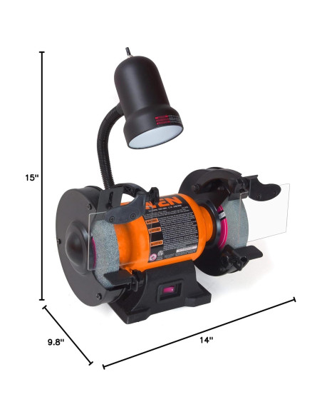 Amoladora de Banco WEN BG4276 6 Pulgadas 2.1A con Luz