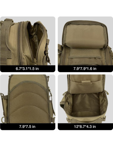 Bolsa de Pesca Piscifun Sling Caqui 30x21x10 cm Resistente