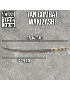 Espada Wakizashi Black Ronin 43.18 cm Acero Inoxidable 2