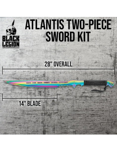 Espada Fantasía Atlantis Black Legion 71.12 cm Acero Inoxidable 2
