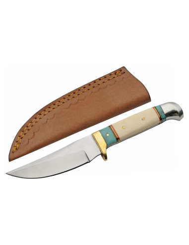 Cuchillo de Caza Szco Supplies 203454-BO con Funda de Cuero