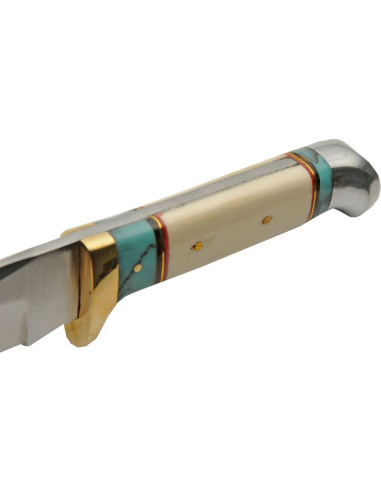 Cuchillo de Caza Szco Supplies 203454-BO con Funda de Cuero