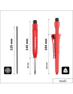 Marcador Seco Hultafors 650100 con Afilador Ergonómico 2