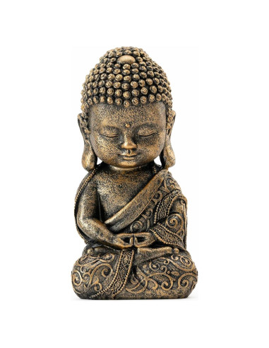 Estatua de Buda Bebé BOIHEGU 20 cm Resina Dorada Decorativa