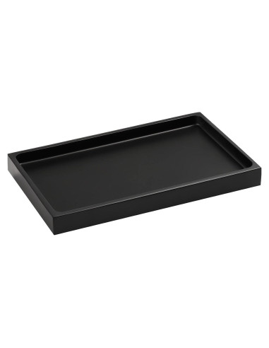 Bandeja de Baño Luxspire de Resina Negra 25.5x15.5 cm