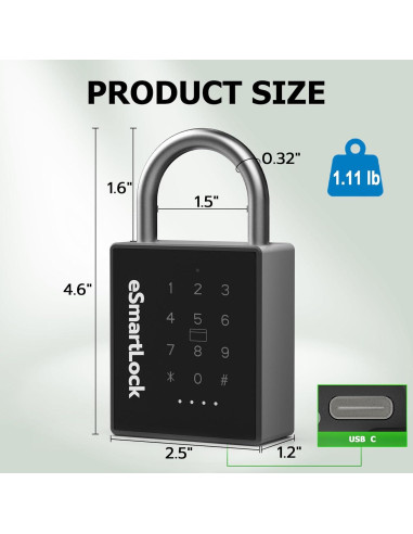 Candado Inteligente eLinkSmart YL-P12BC NFC y Bluetooth
