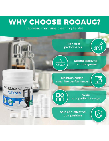 120 Tabletas Limpiadoras de Cafetera - Limpiador de Aceite