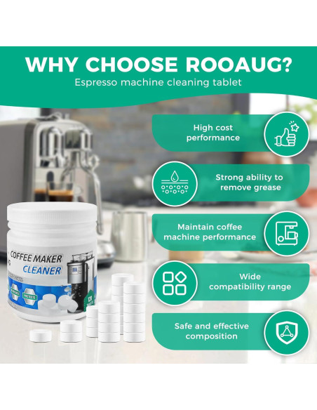 120 Tabletas Limpiadoras de Cafetera - Limpiador de Aceite