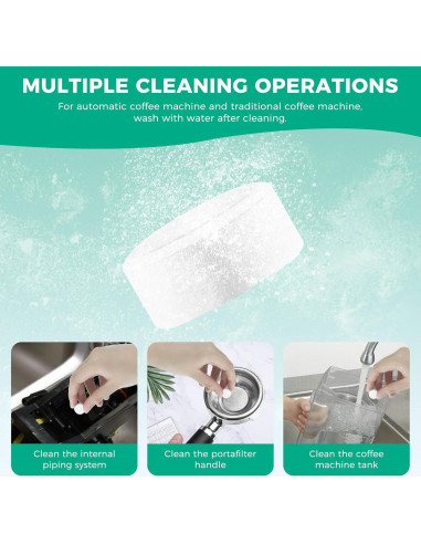 120 Tabletas Limpiadoras de Cafetera - Limpiador de Aceite