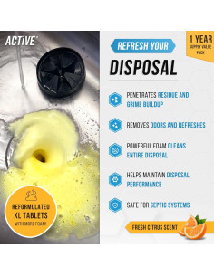 Tabletas Limpiadoras de Desechos ACTIVE - 24 Unidades, Aroma Cítrico 2