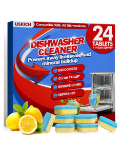 Tabletas Limpiadoras USKICH para Lavavajillas 24 Unidades